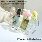 3 Tier Clear Acrylic Kpop Photocards/Album Display Stand